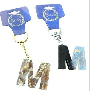 CeCe Black glitter and coffee beans Keychain Accessories